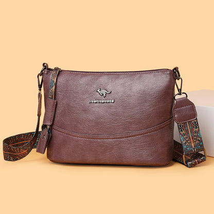 Solid Color Luxury Designer High Quality Leather Women's Handbag Purses Multifunctional Ladies Shoulder Messenger Bags Sac Femme