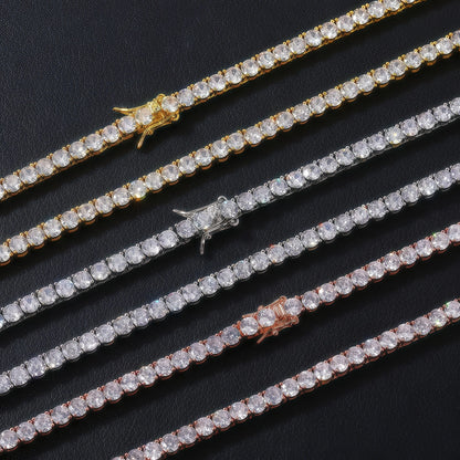 100% D VVS1 Moissanite Tennis Necklace 925 Sterling Silver Necklaces Shining for Women Man Wedding Jewelry Gift Fast Shipping