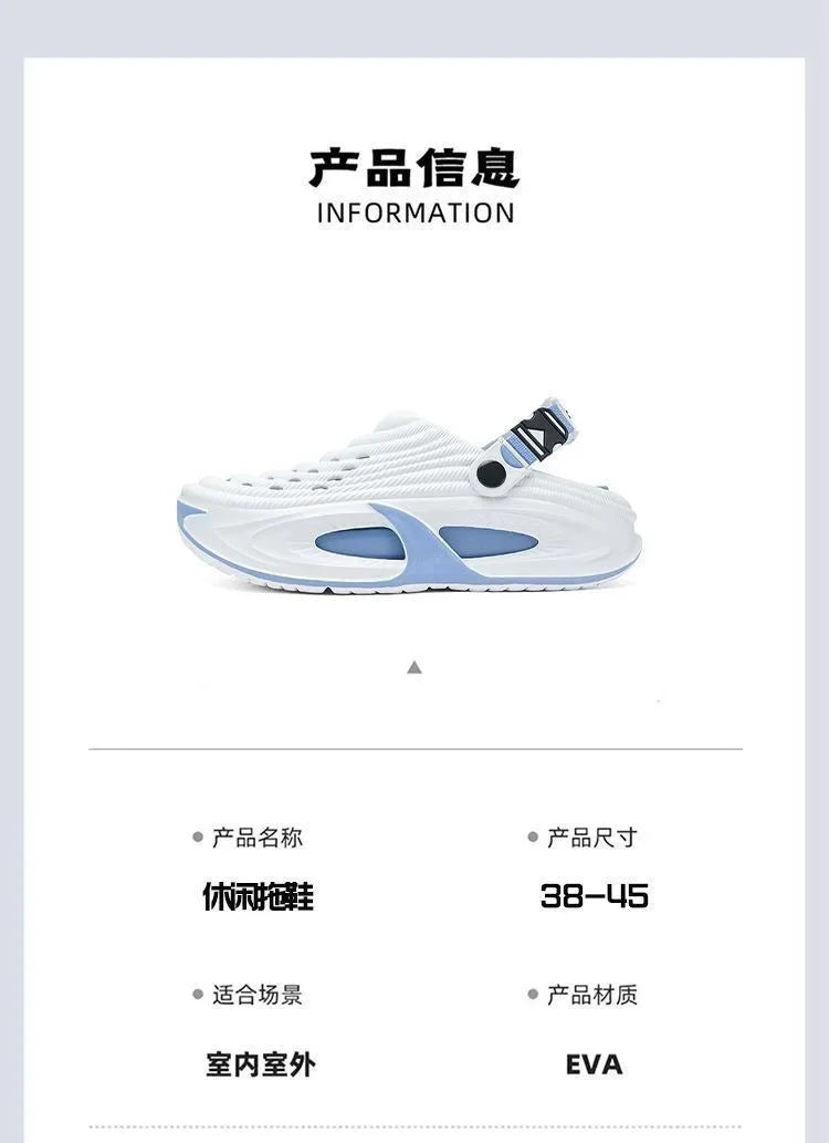 Mens Summer Clogs  Thick Sole Outdoor Beach Slides Non-slip Closed Toe Slippers For Men Women Driving Shoes Breathable Outdoor