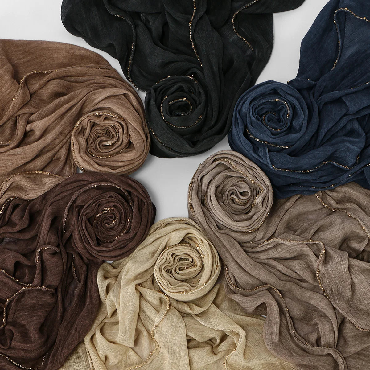 Fashion Crinkle Cotton Royan Hijab Scarf for Muslim Women Islamic Long Soft Shawls Wraps Short Tassel Bufanda Accessories