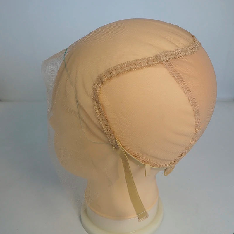 13*6inch lace front wig caps for making adjustable small wigs