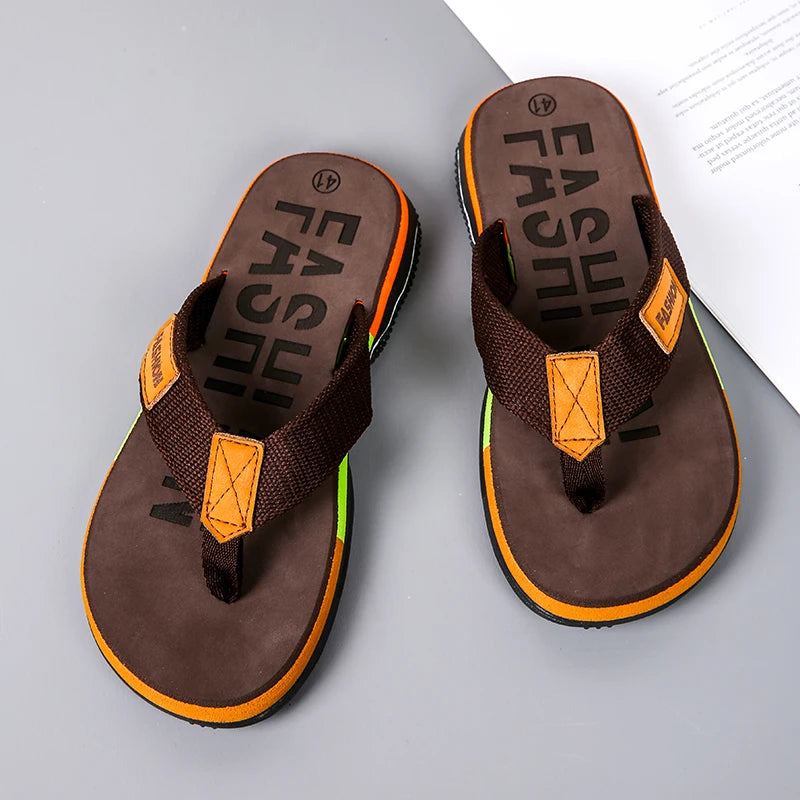 High Quality Green Men Summer Flip-Flop Non-slip Beach Slippers for Men Outdoor Flip Flops Man Fashion Slides Chinelo Masculino