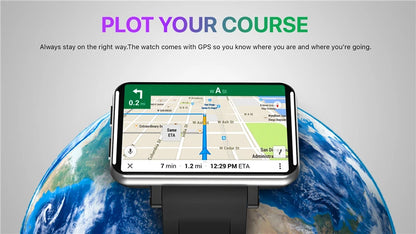New DM100 4G Smart Watch 2.86" HD Touch Screen MTK6739 Quad Core 32GB+2700mAh Dual Camera GPS Bluetooth Waterproof Smartwatch