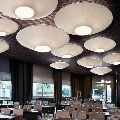 Wabi-sabi Minimalist LED Ceiling Chandeliers Lamps Flush Mount Fabric Pendant Lights Home Decoration Dinning Living Room Bedroom