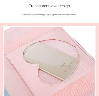 Japanese Preppy Style  Pink Uniform Shoulder School Bags for Women Girls Canvas Large Capacity Casual Luggage Handbags Totes