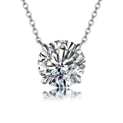 Moissanite Dia 6.5mm 0.5-5CT Woman Pendant Sier Necklace For Women Chains Party Bridal Fine Jewelry 925sterling Silver Necklace