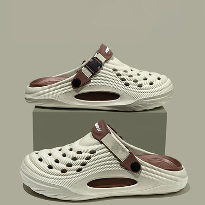 Fashion 2026 Mix Color Men's Comfortable Thick Platform Clogs Summer Beach Outside Couple Slippers Soft Sole EVA Sandals Slides