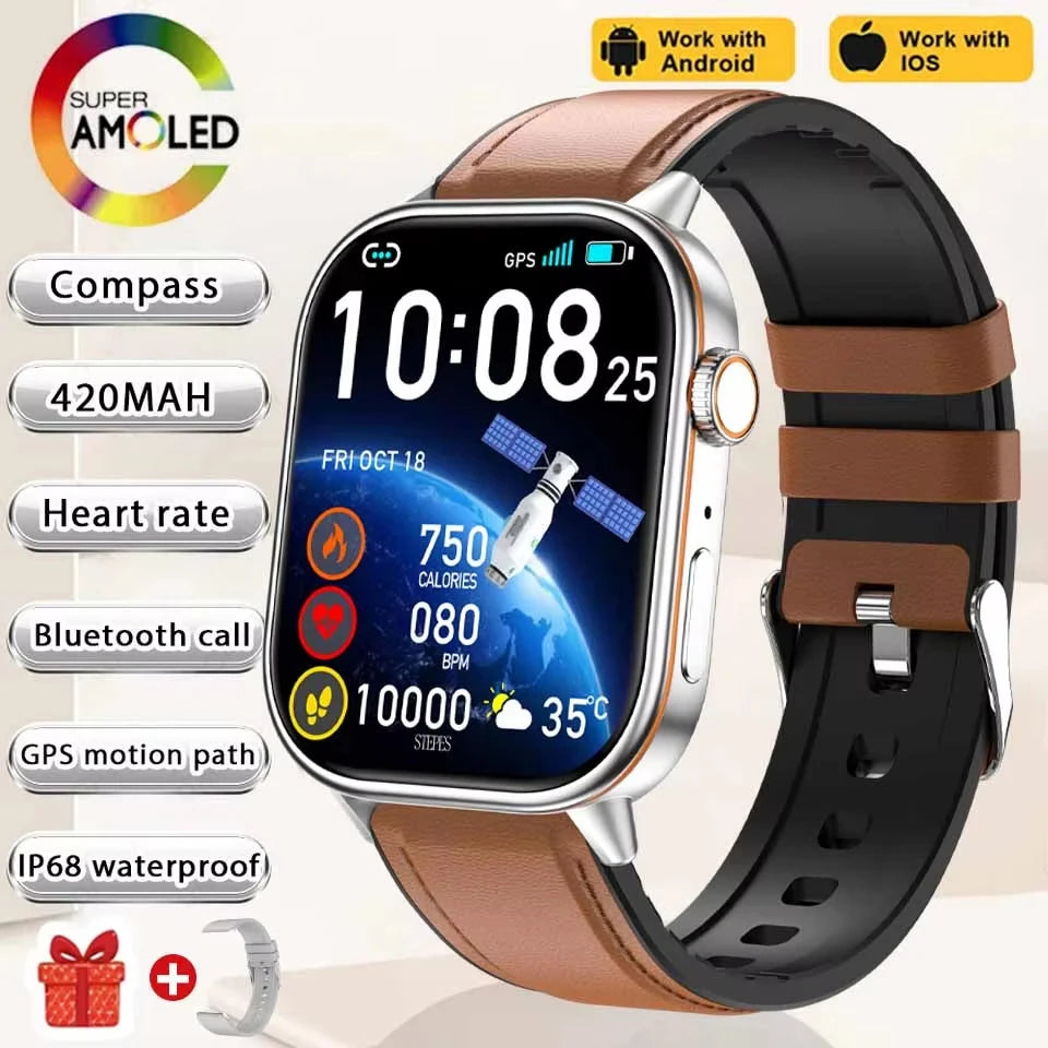 2026 New Multifunctional Smartwatch Women Gift Built-in GPS Bluetooth Call Music Fitness Sports Bracelet Sleep Monitor Watch Lad