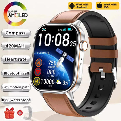 2026 New Multifunctional Smartwatch Women Gift Built-in GPS Bluetooth Call Music Fitness Sports Bracelet Sleep Monitor Watch Lad