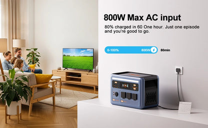 OSCAL PowerMax 1800 SE Portable Power Station,1024Wh LiFePO4 Solar Generator, 1800W Pure Sine Wave AC Output, 800W Solar Fast Charge App Control Solar Generator for Home Camping Emergency, Optional 500W Solar Panel