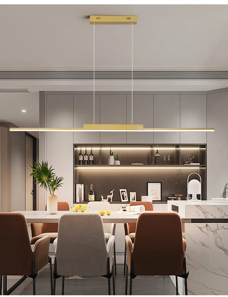 100CM Black/Gold Pendant Lights Dining Room Lights For Kitchen Long Chandelier Living Room Pendant Lamp Home Decoration Lighting