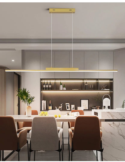 100CM Black/Gold Pendant Lights Dining Room Lights For Kitchen Long Chandelier Living Room Pendant Lamp Home Decoration Lighting