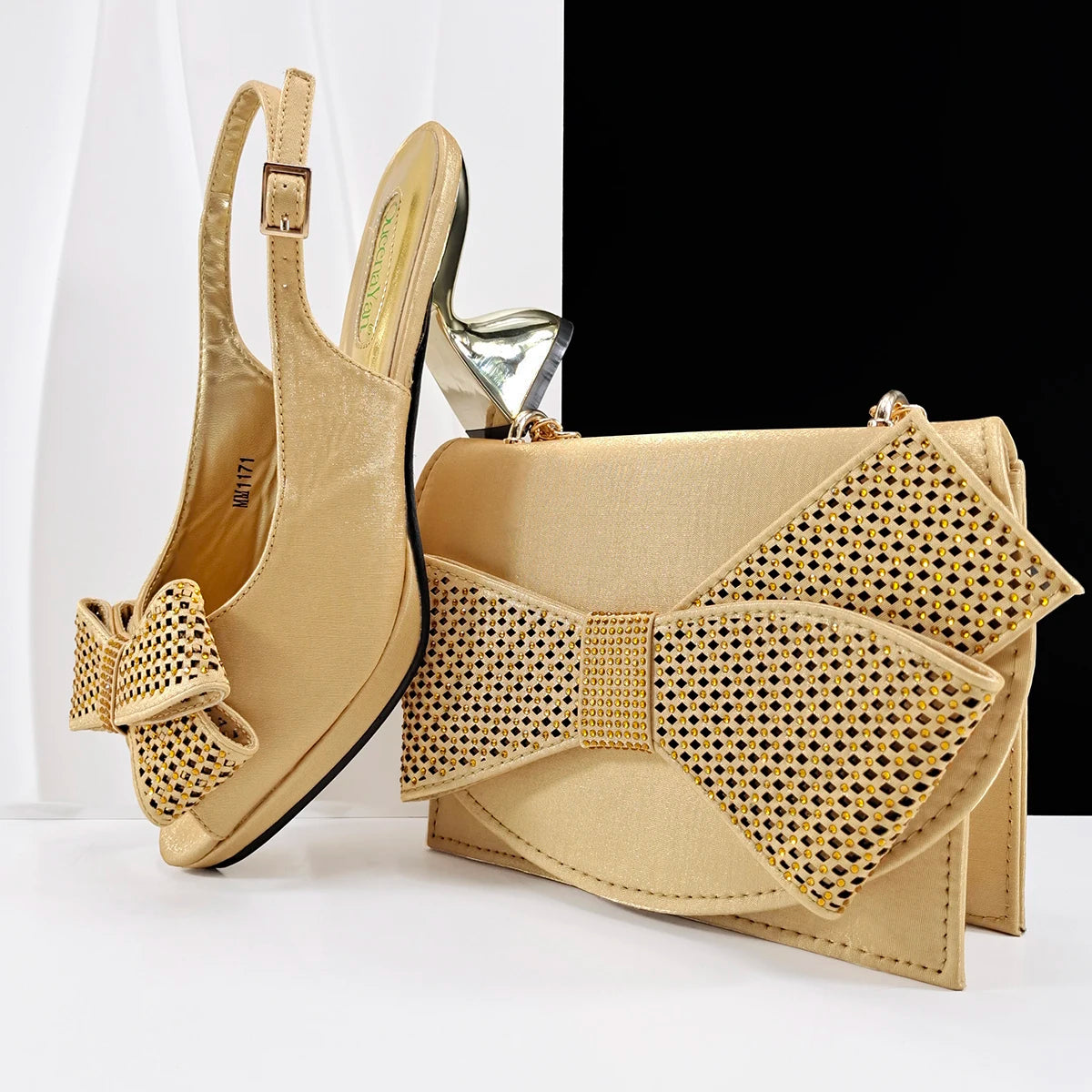 Doershow Lastest Italian Design Fashion Style Ladies Shoes with Matching Bag Set 2025 Nigerian Shoes and Bag Set HL1-1