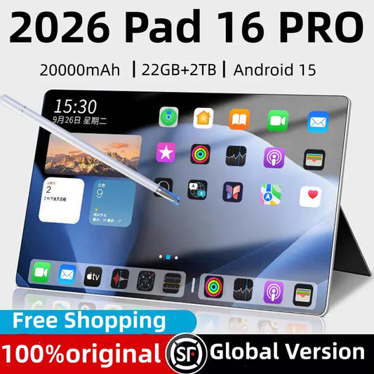 2026 5G Tablet Android 15 Brand New 11 inch 22GB RAM 2TB ROM Tablet Android 15 20000mAh 10Core WIFI Bluetooth Network Tablet