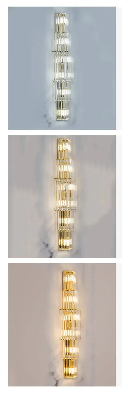 Luxury Hotel Lobby Large Big Crystal Wall Lamp for Club Hall Villa Living Room Bedroom Office Banquet Indoor Lighting Fixtures