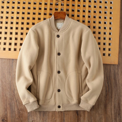 Winter New Men's Baseball Coats Double-sided Polar Fleece Soft Warm Men Jackets Thicken Casual Windbreak Outwear Male Streetwear