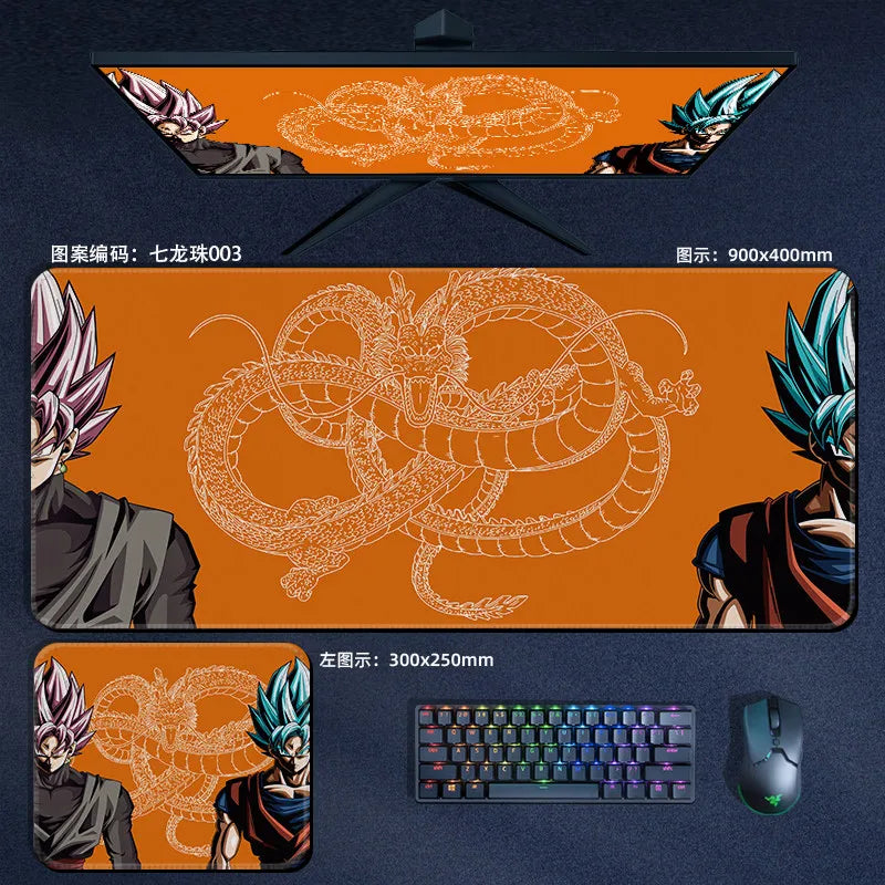 High Quality Print Dragon Ball Leather Mouse Pad Oversized Japanese Anime Nostalgic Son Goku Desk Mat Keyboard Pad Notebook Pad