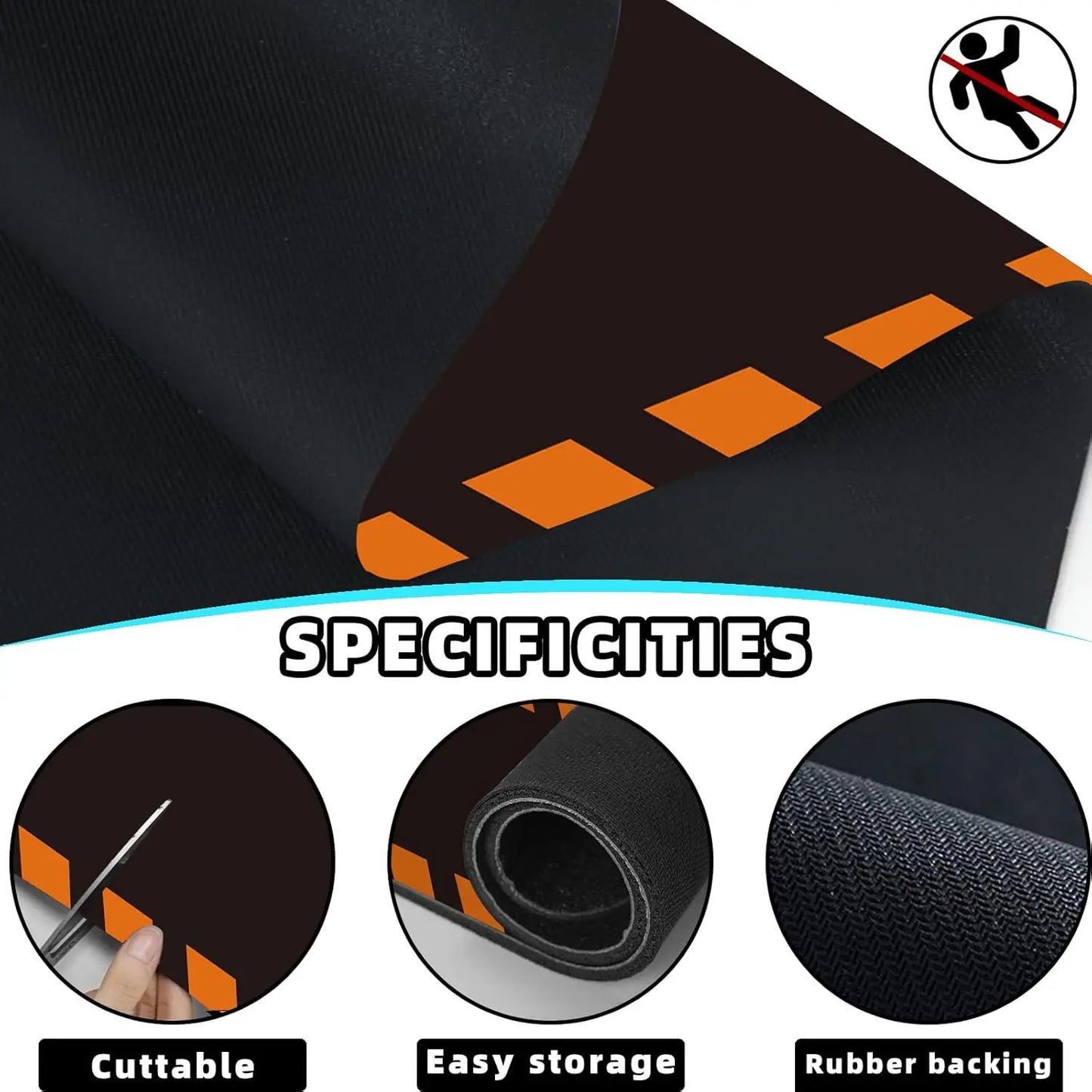 VIKAMA Motorcycle Parking Mats Household Floor Mats Dirty Resistant Non-Slip Kitchen Carpet Bedroom Carpet Washable Floor Mats