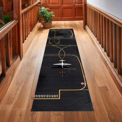 1PC Long Strip Carpet Fashionable Popular Airplane Corridor Entran Decorat Door Mat Airport Runway Home Bedroom Decoration  Rugs
