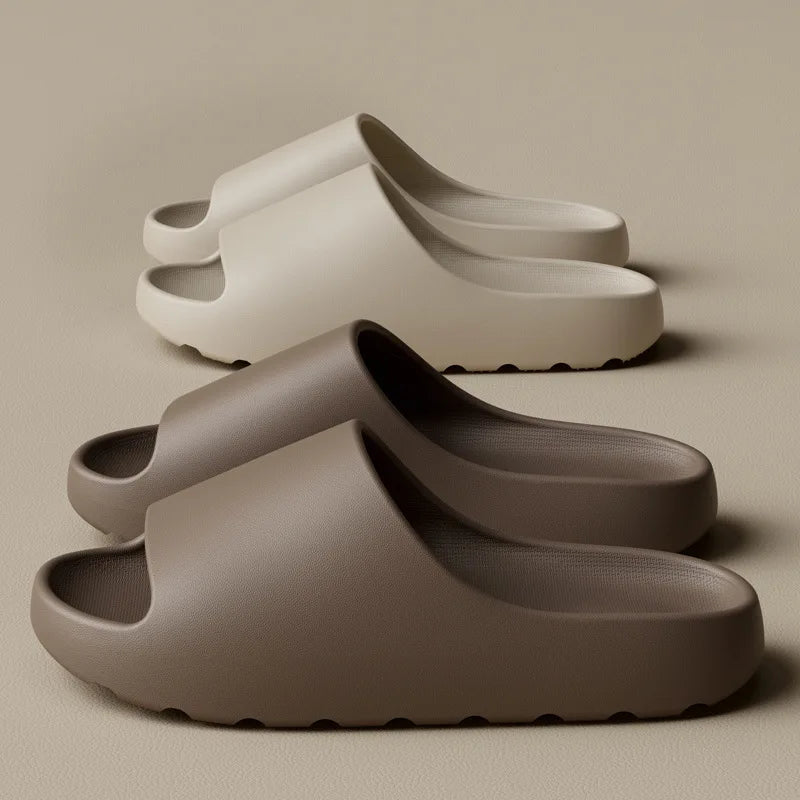 Men's EVA Thick Soled Slides Summer Non-slip Slippers Soft Comfortable Open Toe Shower Sandals for Men Women Indoor Outdoor
