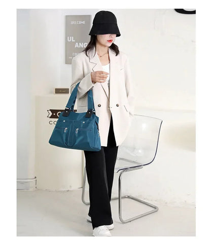 Tote Bag Handbag Shoulder Bag for Women Nylon Waterproof Large Capacity Shopping CrossBody Bag Ladies Messenger Bags Handbags