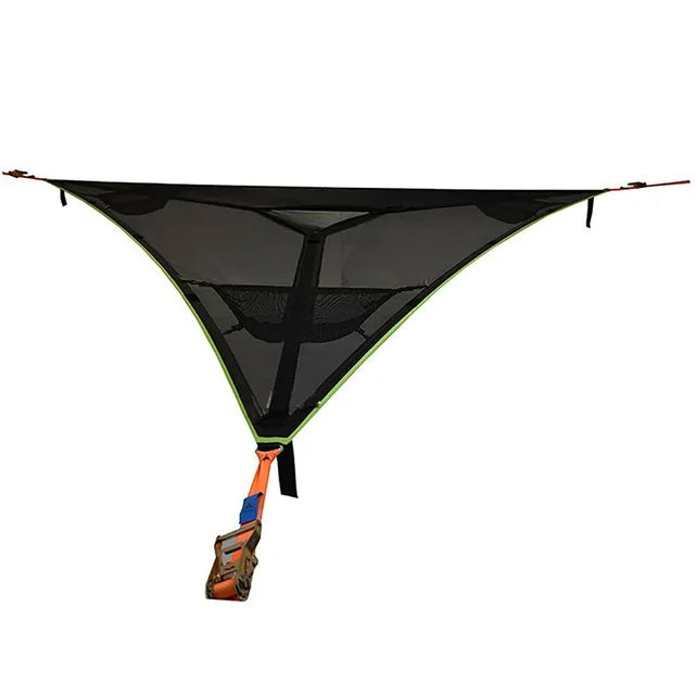 Multi‑Person Triangle Hammock Portable Large Family Hammock 2.8‑4M Outdoor Camping Aerial Hammock 150‑200KG Load‑bearing Nylon