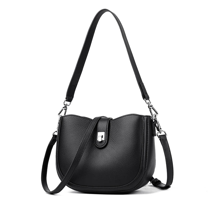 Luxury Genuine Leather Tote Bag Women Real Cow Leather Handbag Fashion Ladies Shoulder Crossbody Bags 2025 New Female Sac A Main