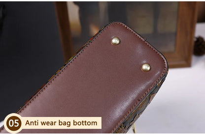 2025 New Retro Luxury Large Capacity Handbag Women's Shoulder Crossbody Bag for Middle-Aged Ladies Mom Bag Elegant Style