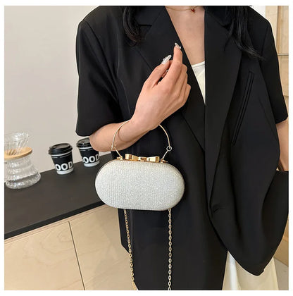 Luxury Sequined Hand-held Dinner Bag, Elegant Style Bag, High-end Chain Single-shoulder Crossbody Bag, Handbag for Wedding Party