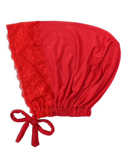 Soft Elastic Strap Muslim Turban Hat Lace Inner Hijab Caps Islamic Underscarf Bonnet India Hats Female Headwrap Turbante Mujer