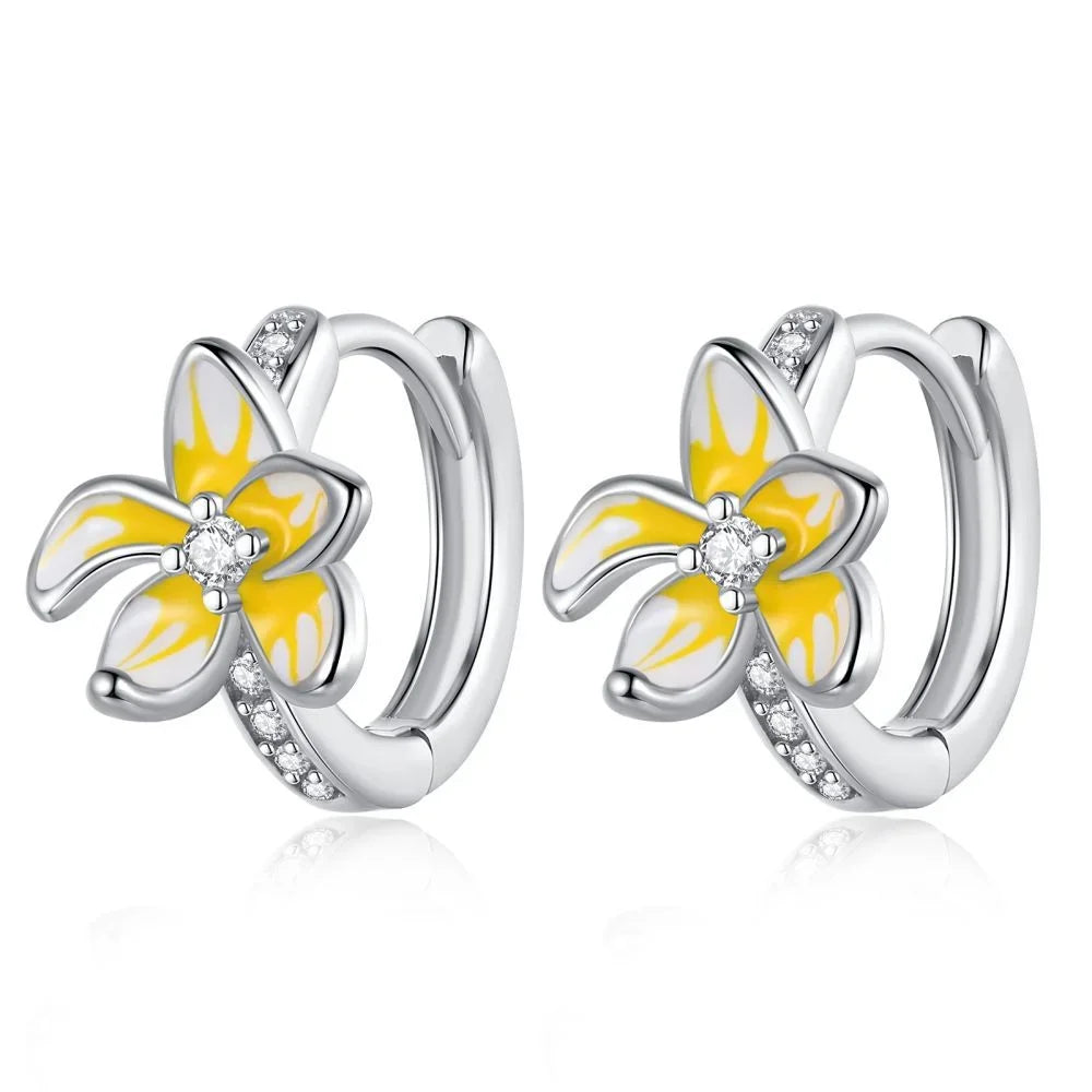 Original 925 Sterling Silver Luxury Bow Flower Shaped Clover Rose Pendant Earrings Elegant Mature Women Delicate Jewelry Gift