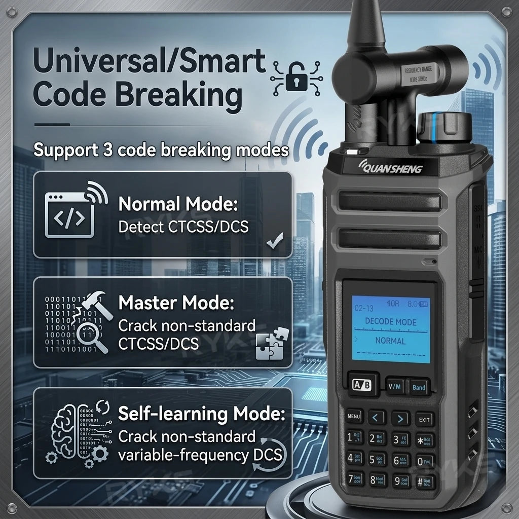 Quansheng Original Tk11 (5)  27 Mhz Walkie Talkie Handheld 10W Frequency Wireless Am Fm Ham