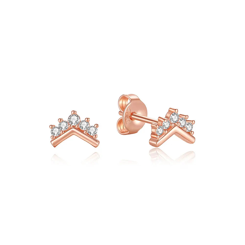Original 925 Sterling Silver Earrings Infinity Love Heart Piercing Crystals Stud Earings For Women Birthday Gift Luxury Jewelry