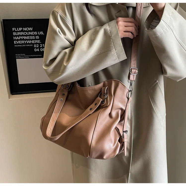 Soft Interior Compartment Shoulder Bags 2026 High Quality Contrasting Colors Bags for Women Fashion Zipper Pu Women's Handbags