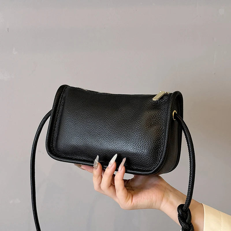 100%Real Cowhide Genuine Leather Sac Fashion Women Crossbody Bags For Ladies New High Capacity Shoulder Bag Handbag Female Purse