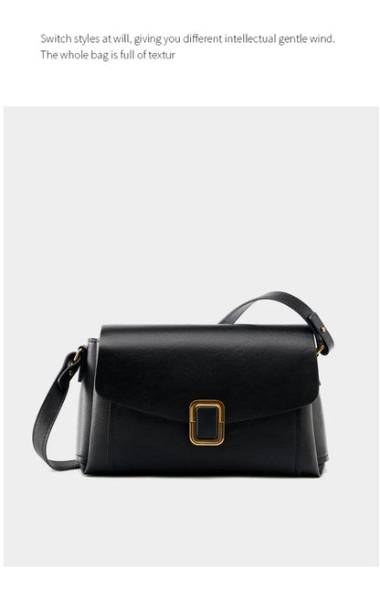 Women's Genuine Grade Cow  Leather Shoulder Crossbody Purse Bag Luxury Designer Ladies Underarm Bag Female Small Square Bag New