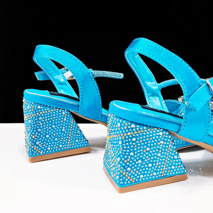 QueenaYan African Ladies Elegant Pointed Toe Shoes with shiny Metal Stand Bag Women Party Shoes or Commuting Shoes and Bag Set