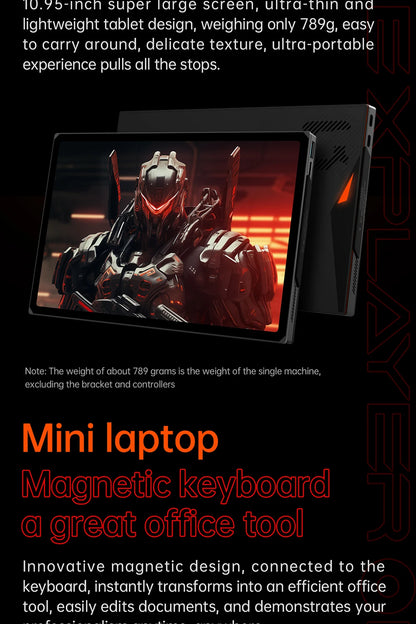 Onexplayer X1 pro 3-in-1 Mini Laptop A1470-32G+2TB Windows 11 10.95'' Gaming Laptop AI Camera 120hz HDMI Handheld GamePad Tablet