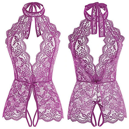 Sexy Lingerie Porno Women Plus Size S-2XL Bodysuit Role Play Clothes Transparent Nightgown Open Crotch Underwear Exotic Costumes