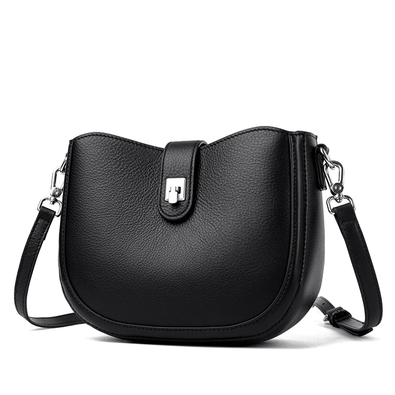 Luxury Genuine Leather Tote Bag Women Real Cow Leather Handbag Fashion Ladies Shoulder Crossbody Bags 2025 New Female Sac A Main