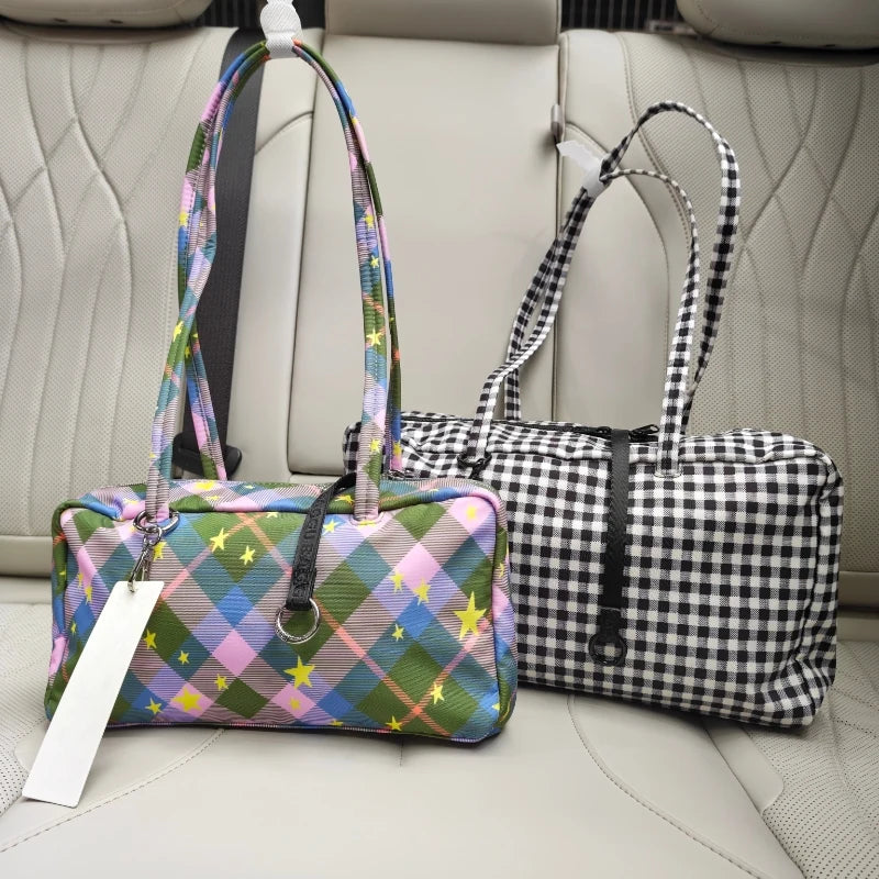 Brand Nylon Bowling Tote Bag Women Luxury Large Capacity Simple Versatile Shoulder Purse Ultralight Zipper Commuting Travel Bag