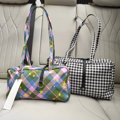 Brand Nylon Bowling Tote Bag Women Luxury Large Capacity Simple Versatile Shoulder Purse Ultralight Zipper Commuting Travel Bag