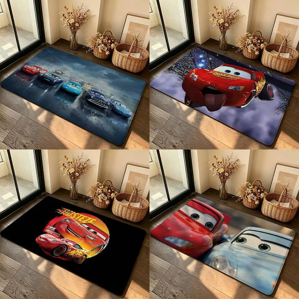 Anime-L-lightning-M-mcqueenS Cool Carpet Bathroom Anti-slip Mat Door Mat Home Decoration Mat Entrance Door Mat Scratch-resistant