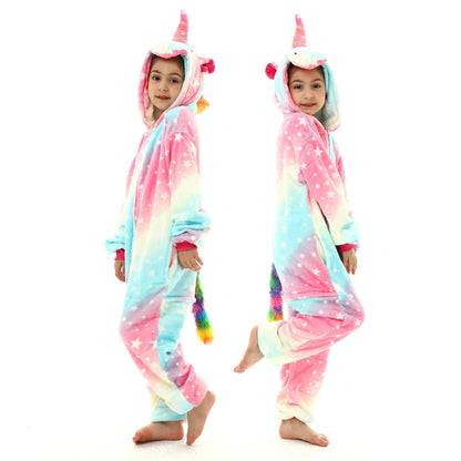 Adults Animal Cosplay Pajamas Flannel Onesies Costume Jumpsuit Pajamas Hooded Sleepwear Halloween One Piece for Performing