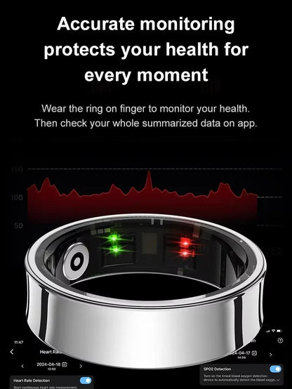 2026 Smart Ring R09 5ATM Waterproof Smartring for Men Women Heart Rate Skin Temperature Monitor Fitness Tracker For Android iOS