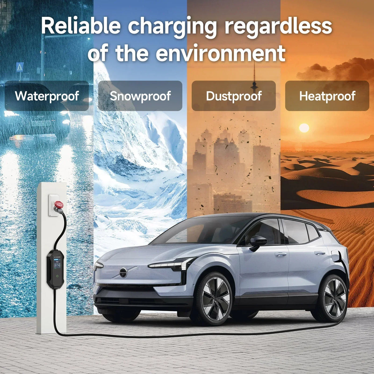 AFEEV 11KW 16A 3Phase Portable EV Charger GBT 20234 Wallbox EVSE Fast Charging Cable CEE Plug WiFi APP Bluetooth Remote Control