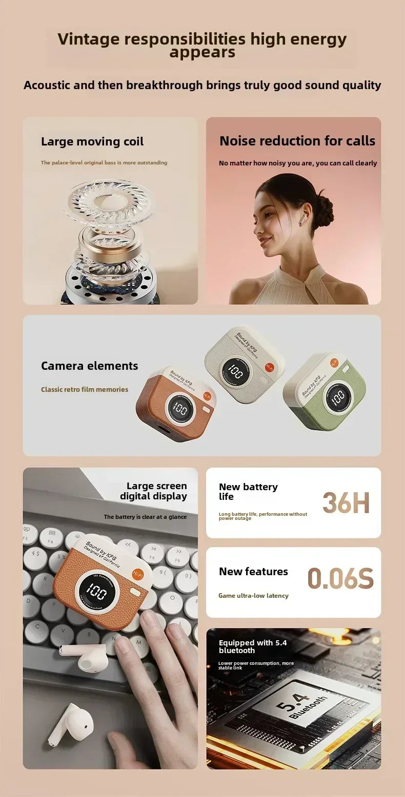 TWS Wireless Earphones Game Bluetooth Headphones with Microphone Noise Reduction High Fide Bass Earphones Headset with Mic