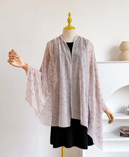 Spring Summer Chiffon Outer Wear Sunscreen Shawl Women Sun Clothing Sun Protection Air-Conditioning Cloak Lace Thin Scarf