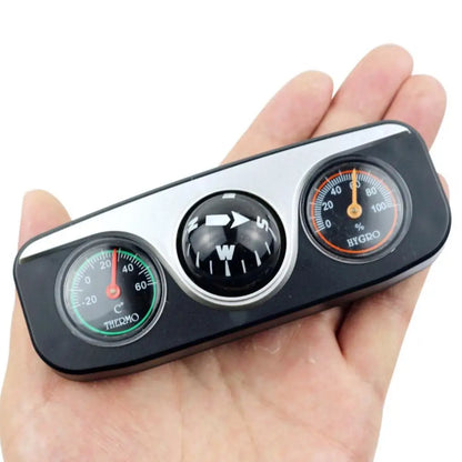 3 In 1 Car Compass Thermometer Hygrometer Dash Mount Navigation Ball Direction Pointer For Vehicle Auto Boat Accessories