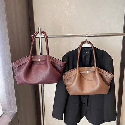 2026 French Style Women Tote Bag Large Capacity Luxury Underarm Bag Casual Single Shoulder Handbag Daily Commute Shopping Bags